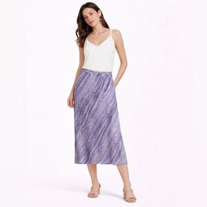 💜 100% SILK Banana Republic Purple Dotted Skirt